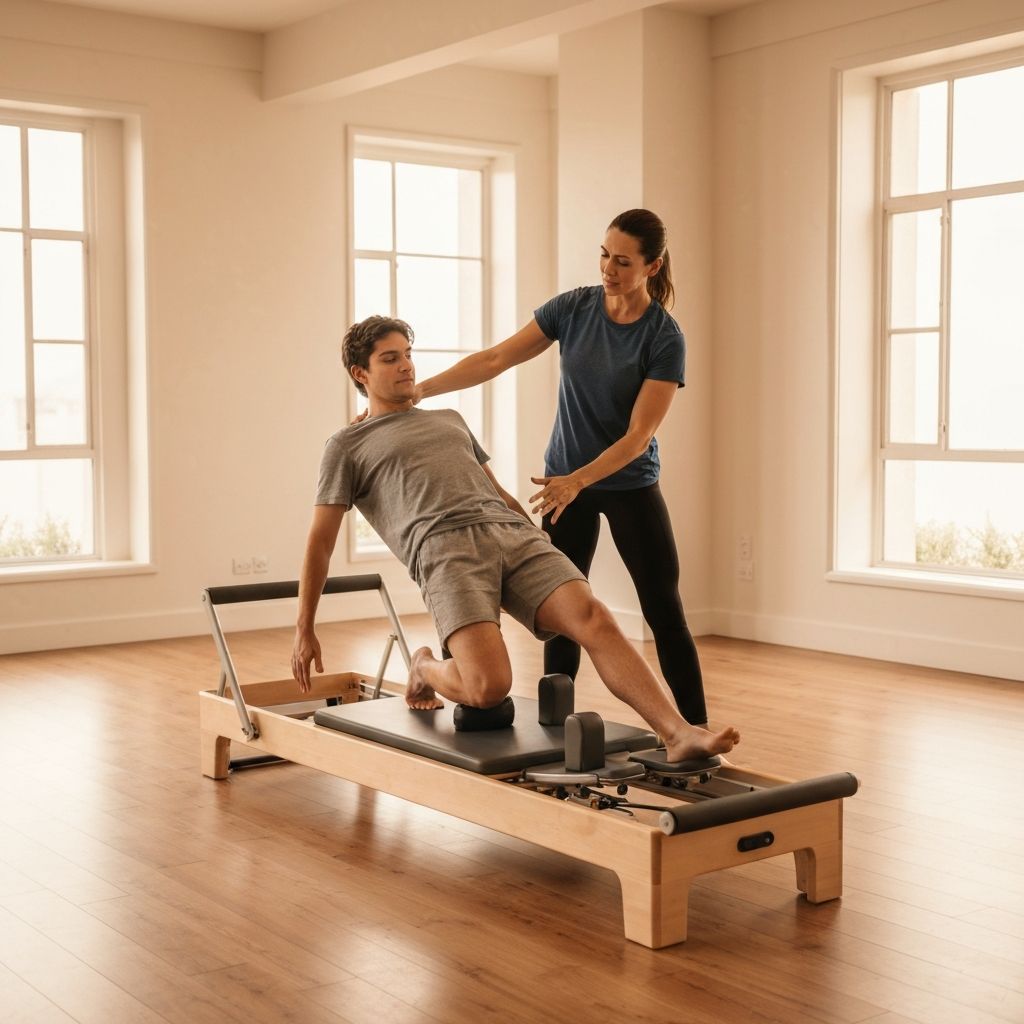 Gianni providing professional Pilates instruction